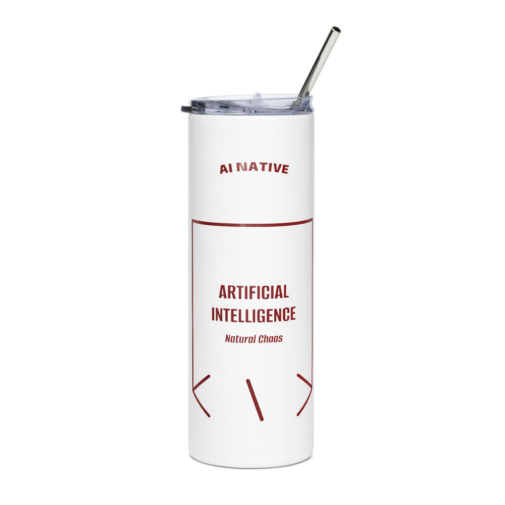 Artificial Intelligence — White Maroon back mockup (20 oz)