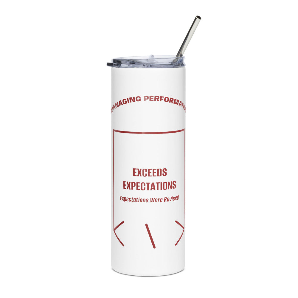 Exceeds Expectations — White Brown back mockup (20 oz)