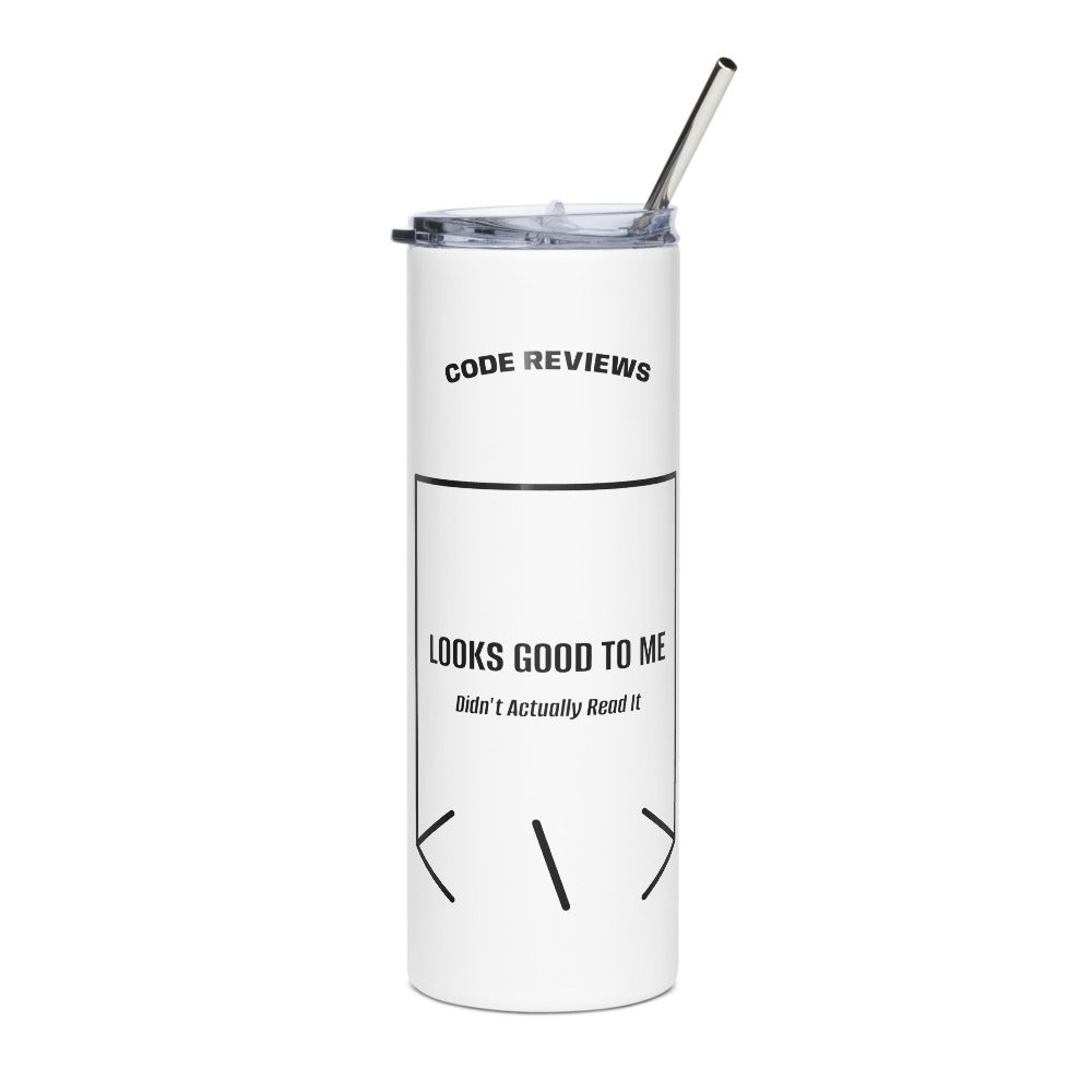 Looks Good To Me — White Black back mockup (20 oz)