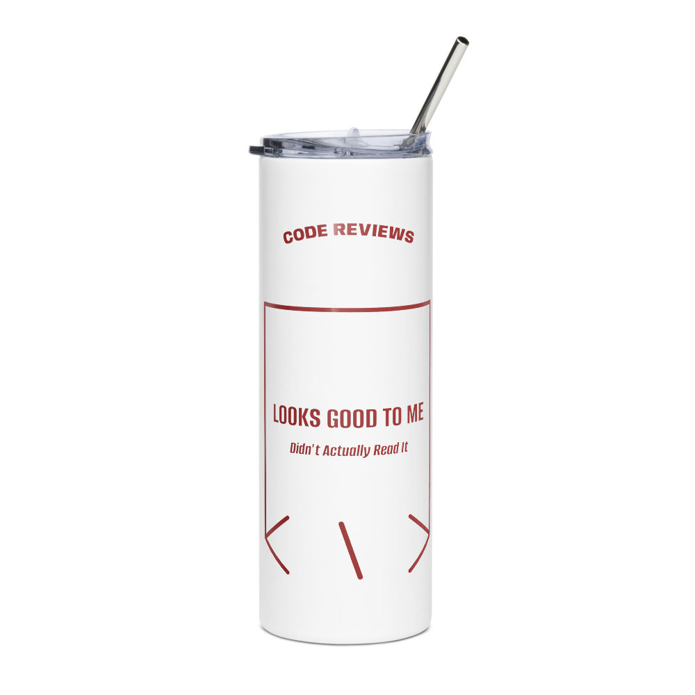 Looks Good To Me — White Brown back mockup (20 oz)
