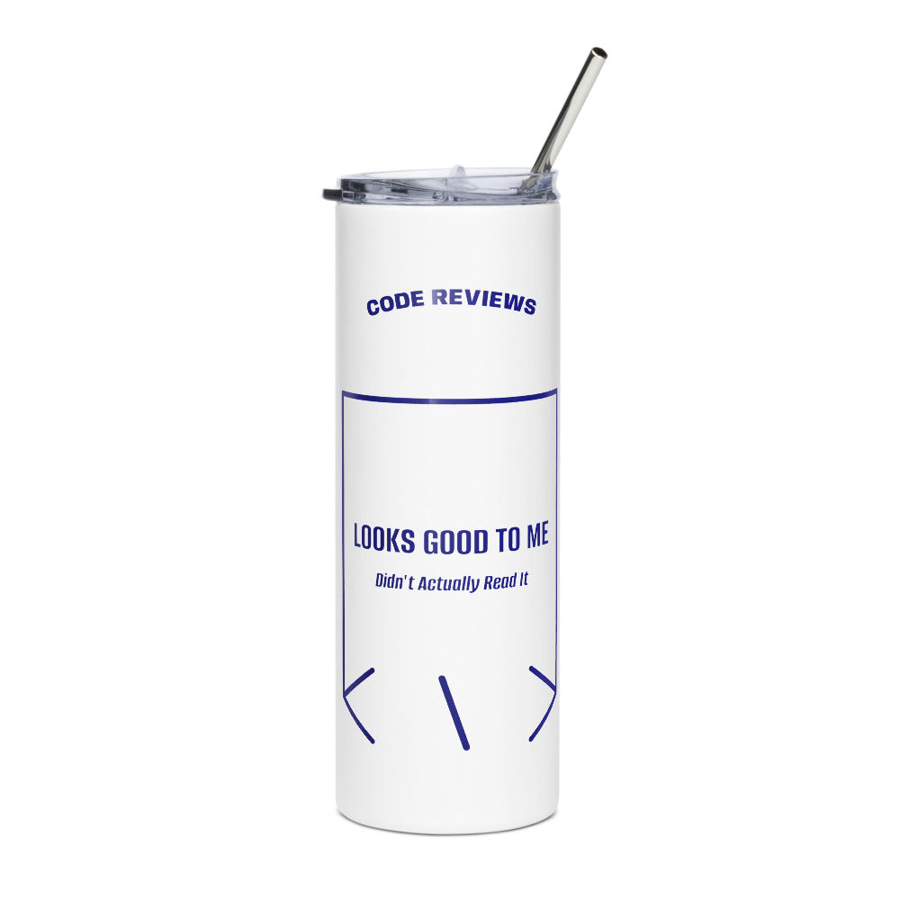Looks Good To Me — White Navy back mockup (20 oz)