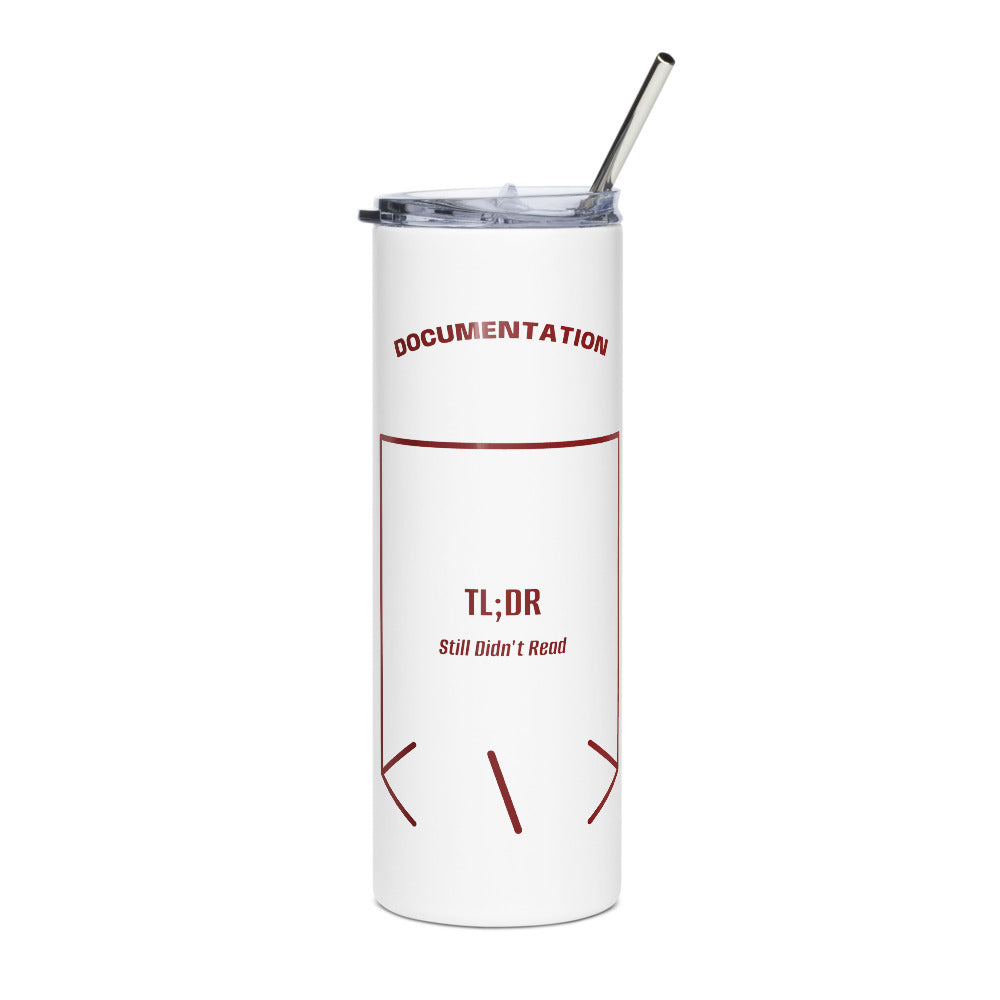 TL;DR — White Maroon back mockup (20 oz)