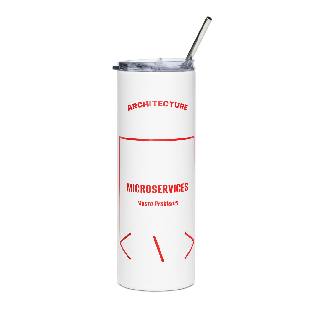 Microservices — White Red back mockup (20 oz)