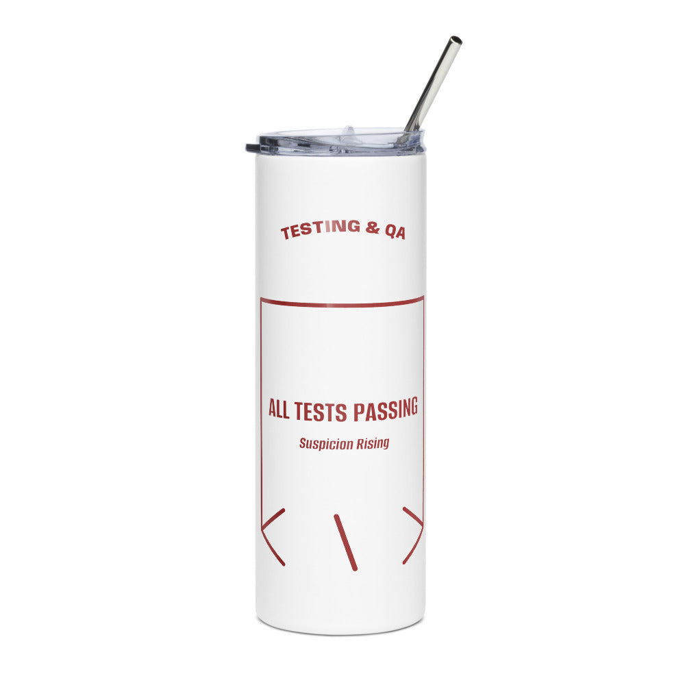 All Tests Passing — White Brown back mockup (20 oz)