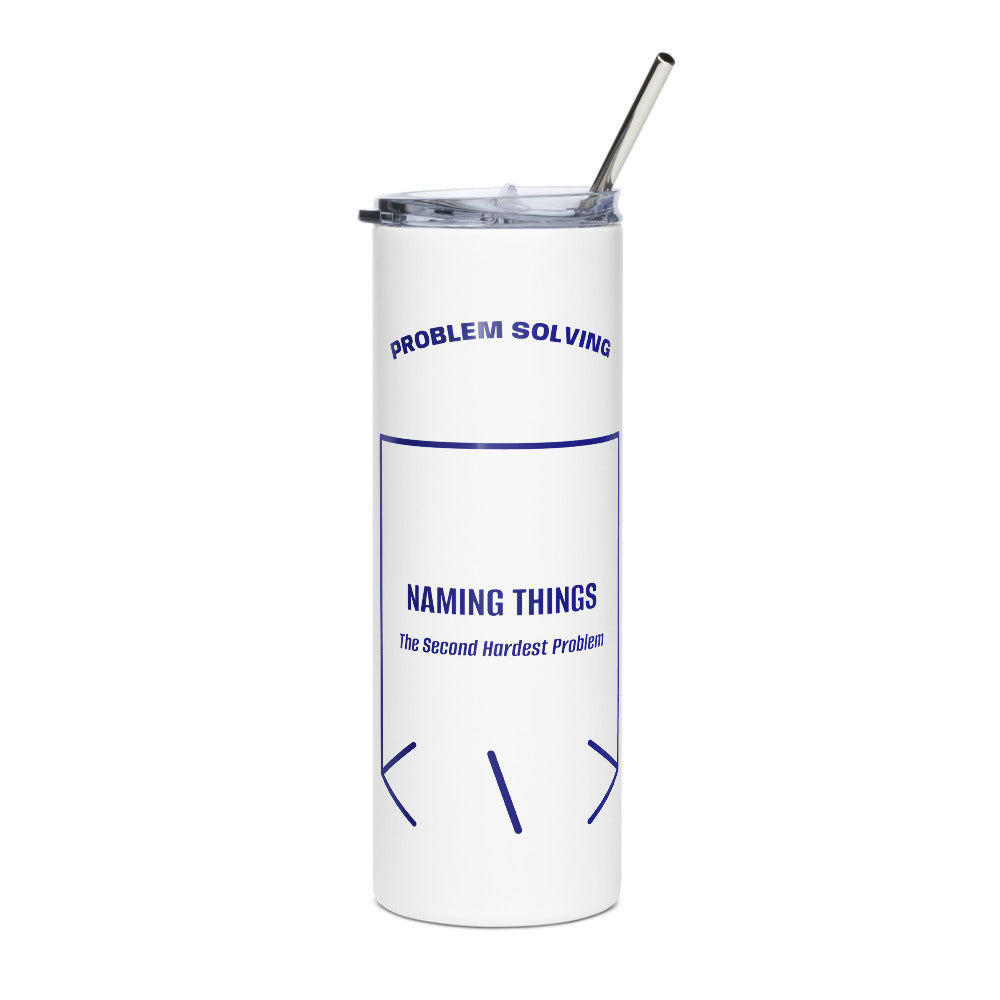 Naming Things — White Navy back mockup (20 oz)