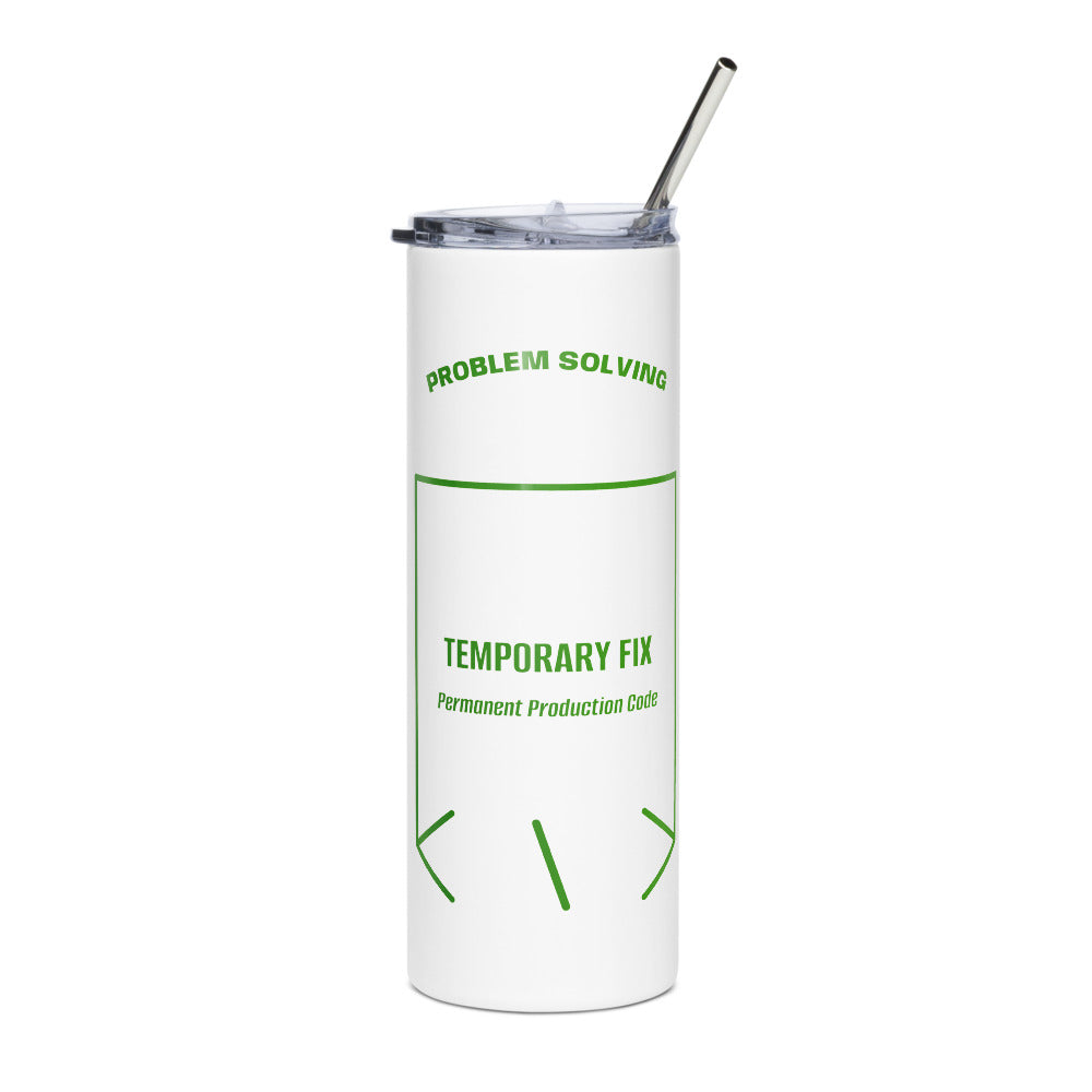 Temporary Fix — White Green back mockup (20 oz)
