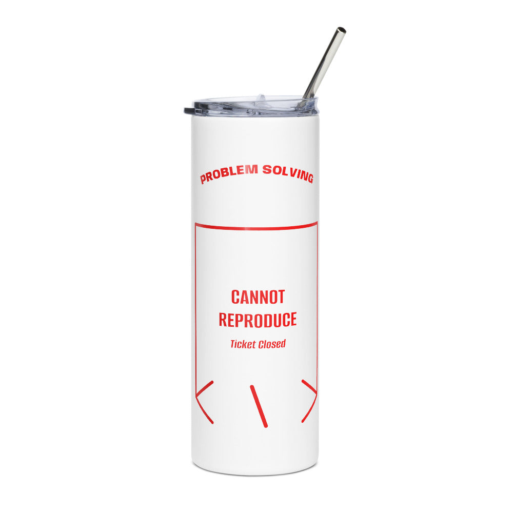 Cannot Reproduce — White Red back mockup (20 oz)