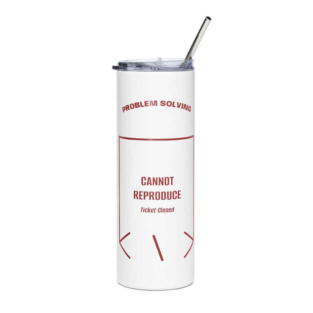 Cannot Reproduce — White Brown back mockup (20 oz)