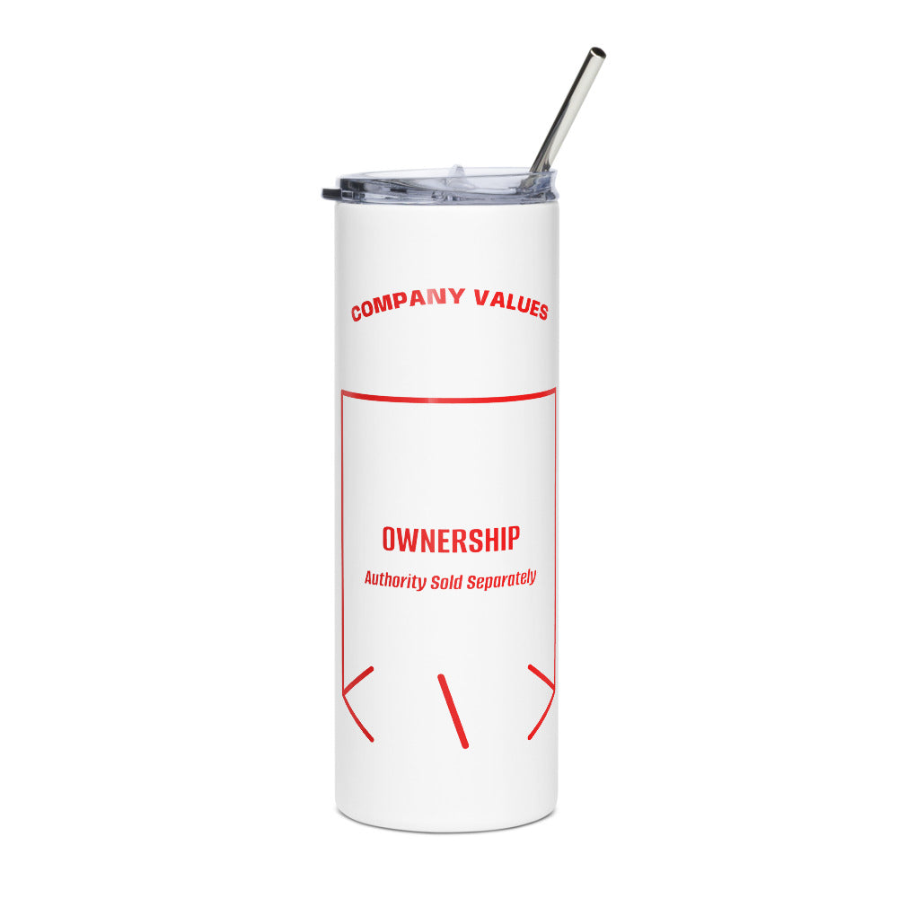 Ownership — White Red back mockup (20 oz)