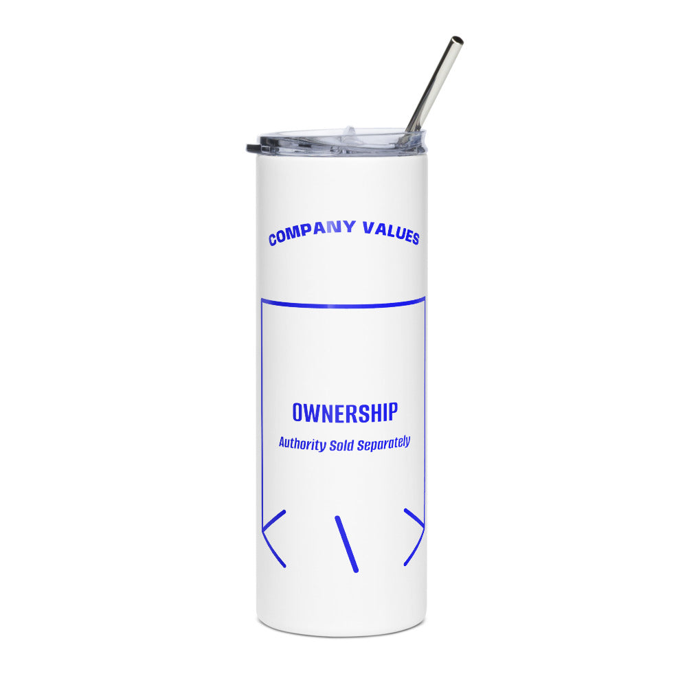 Ownership — White Blue back mockup (20 oz)
