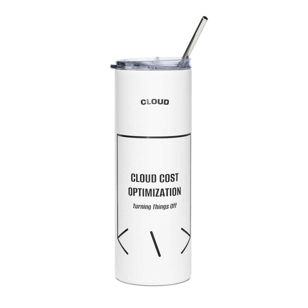 Cloud Cost Optimization — White Black back mockup (20 oz)