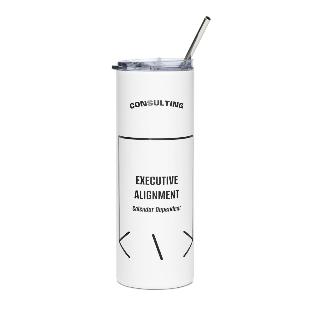Executive Alignment — White Black back mockup (20 oz)