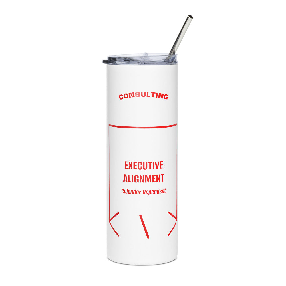 Executive Alignment — White Red back mockup (20 oz)