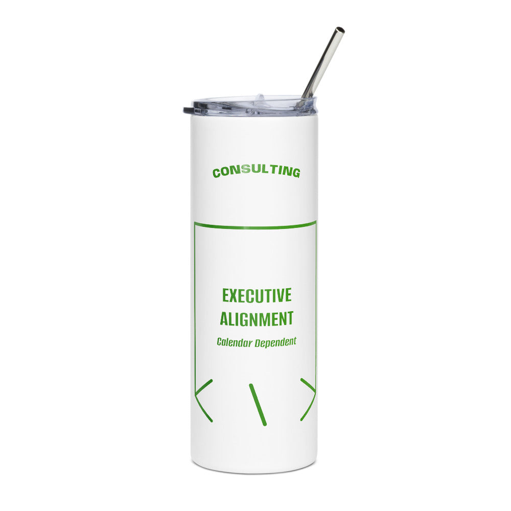 Executive Alignment — White Green back mockup (20 oz)
