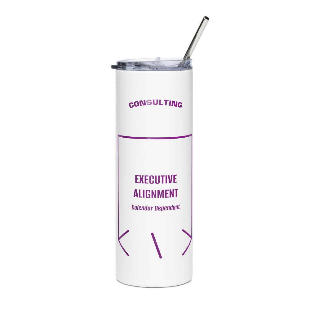 Executive Alignment — White Purple back mockup (20 oz)