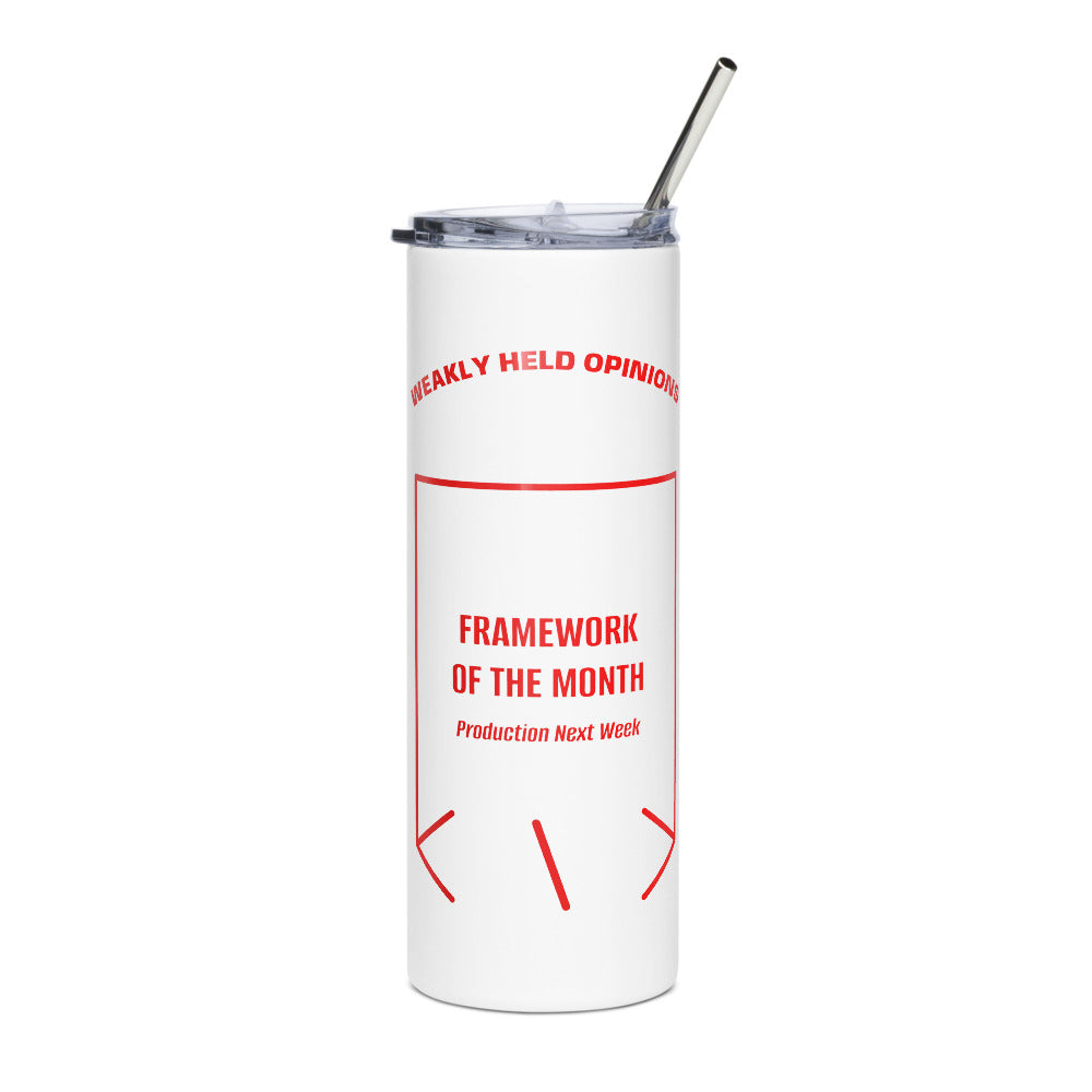 Framework Of The Month — White Red back mockup (20 oz)