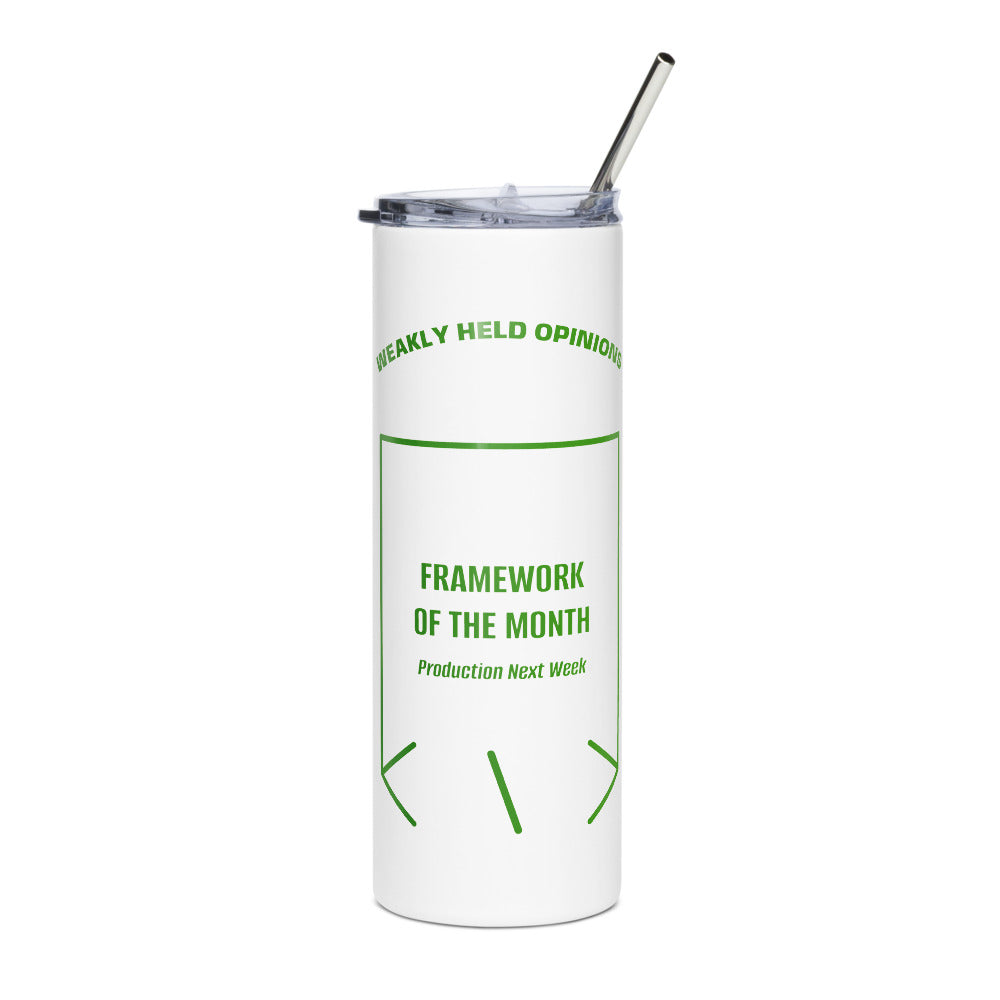 Framework Of The Month — White Green back mockup (20 oz)
