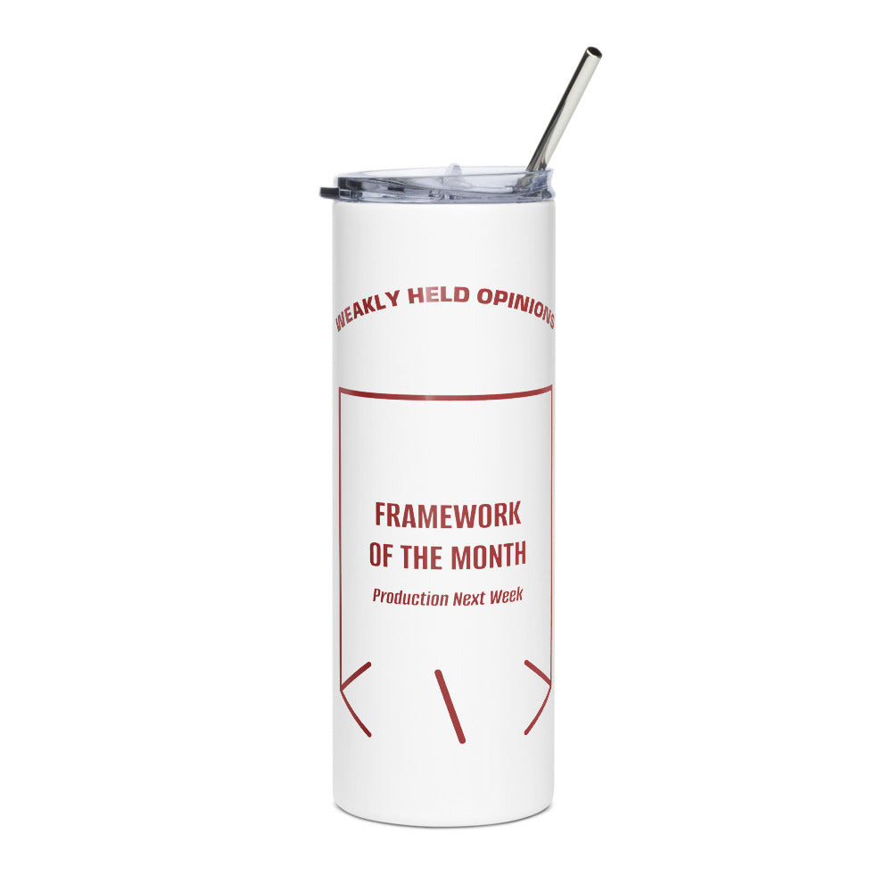 Framework Of The Month — White Brown back mockup (20 oz)
