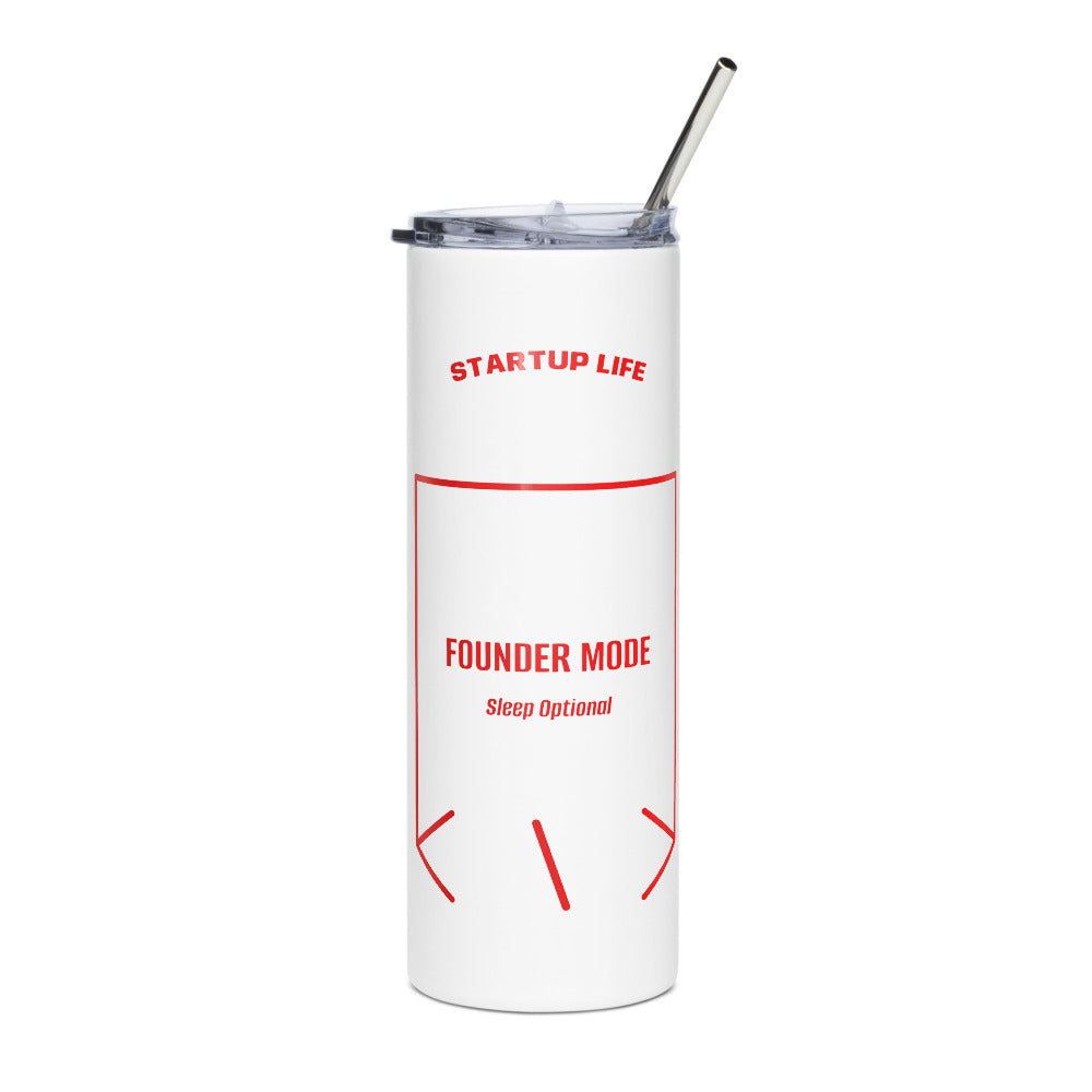 Founder Mode — White Red back mockup (20 oz)