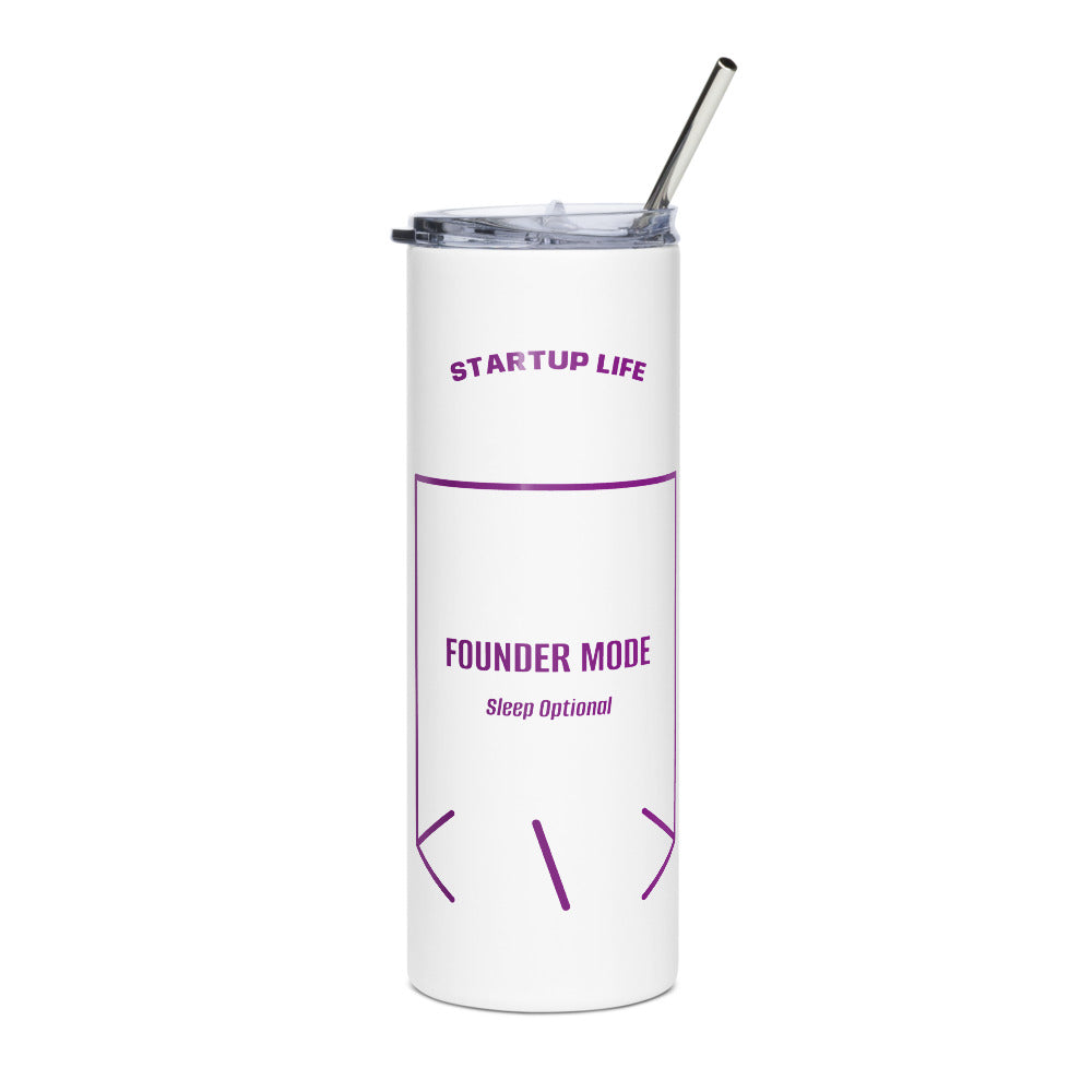 Founder Mode — White Purple back mockup (20 oz)