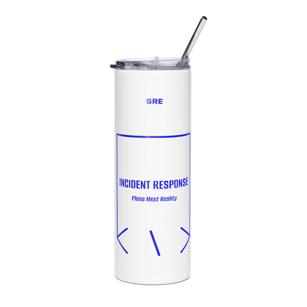 Incident Response — White Blue back mockup (20 oz)