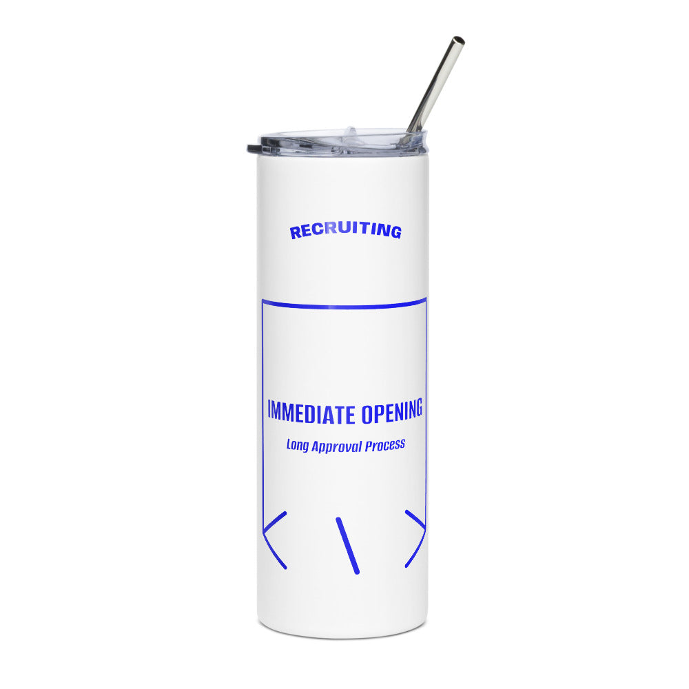 Immediate Opening — White Blue back mockup (20 oz)