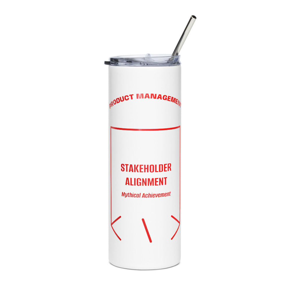 Stakeholder Alignment — White Red back mockup (20 oz)