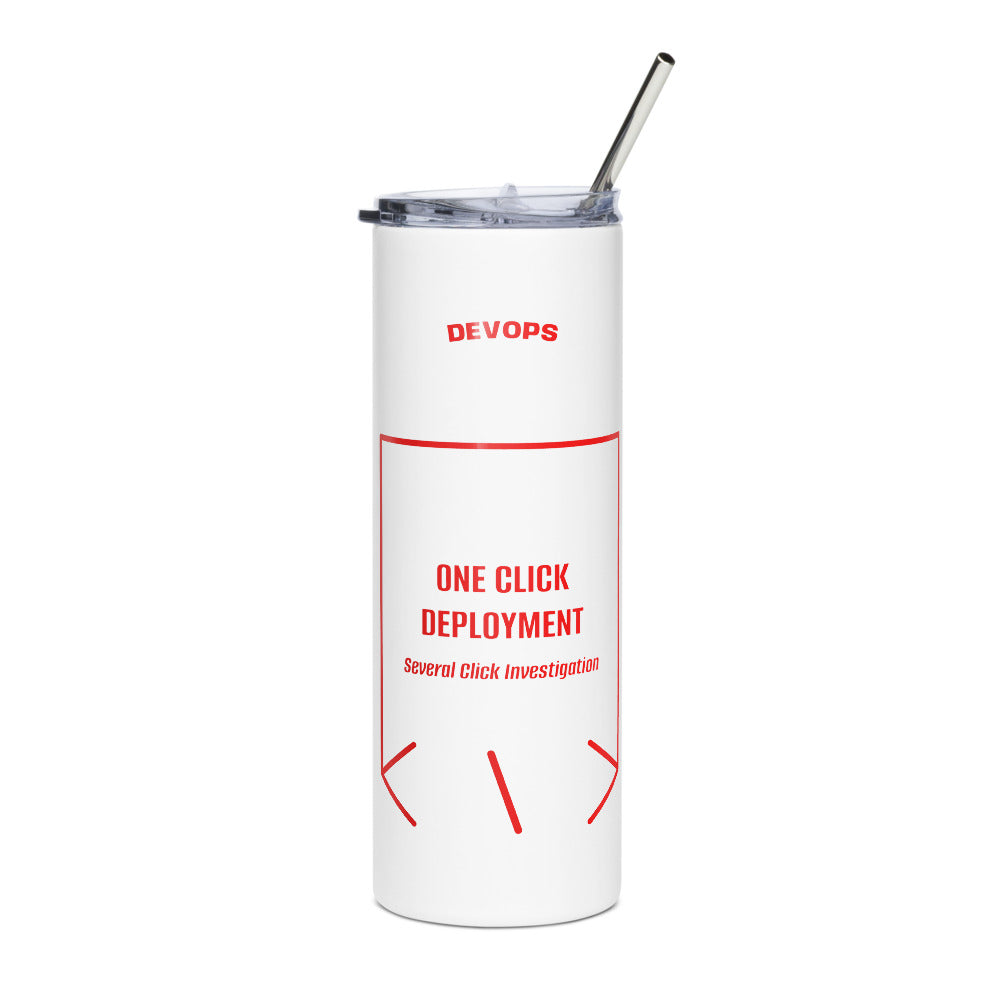 One Click Deployment — White Red back mockup (20 oz)