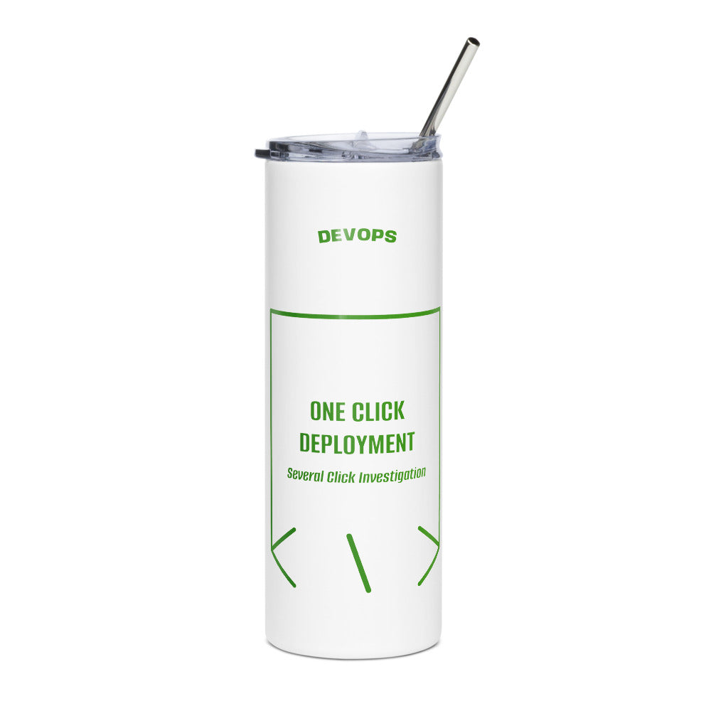 One Click Deployment — White Green back mockup (20 oz)