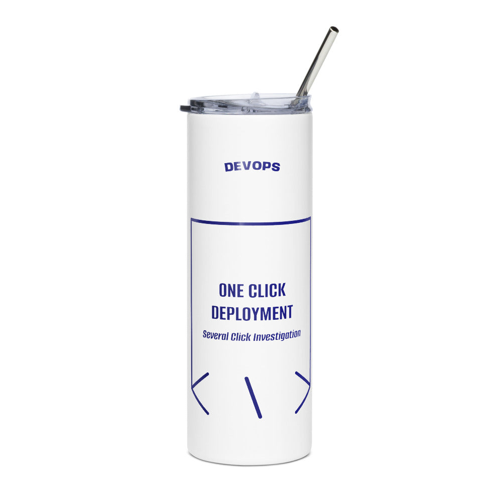 One Click Deployment — White Navy back mockup (20 oz)