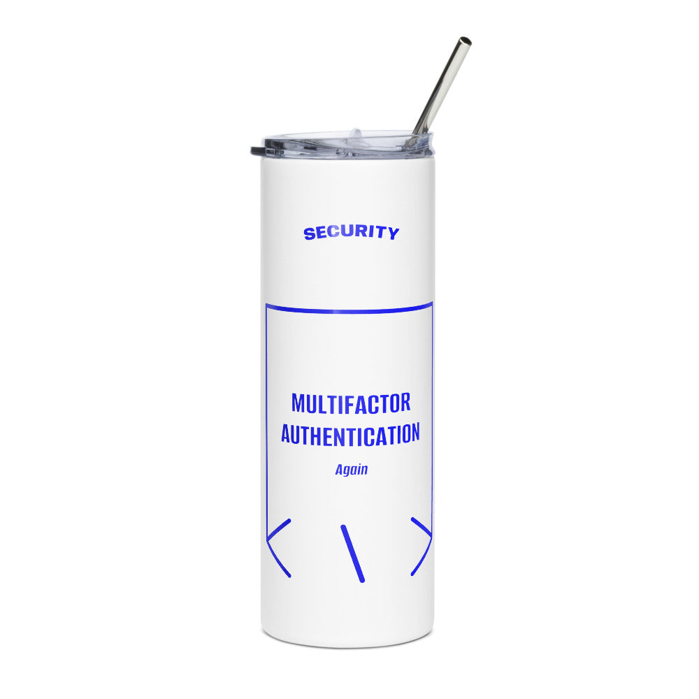 Multifactor Authentication — White Blue back mockup (20 oz)