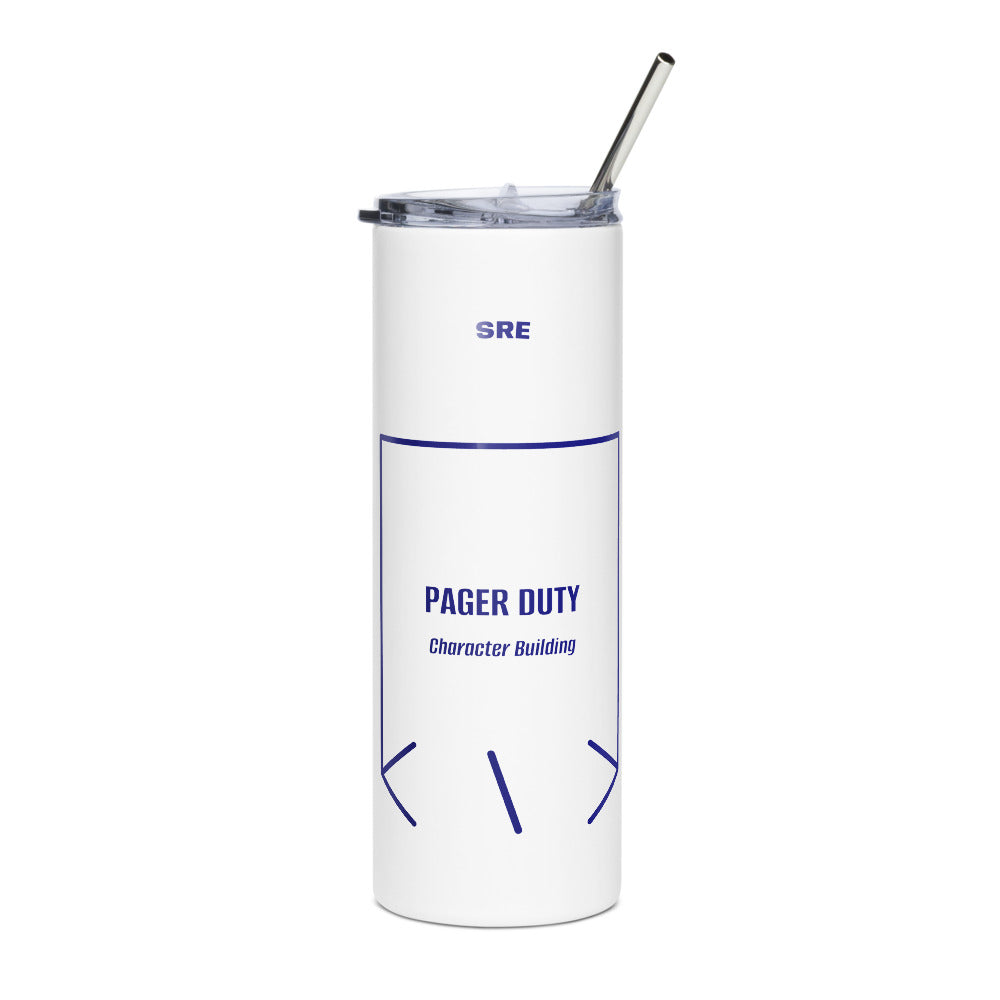 Pager Duty — White Navy back mockup (20 oz)