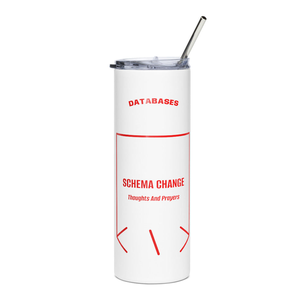 Schema Change — White Red back mockup (20 oz)