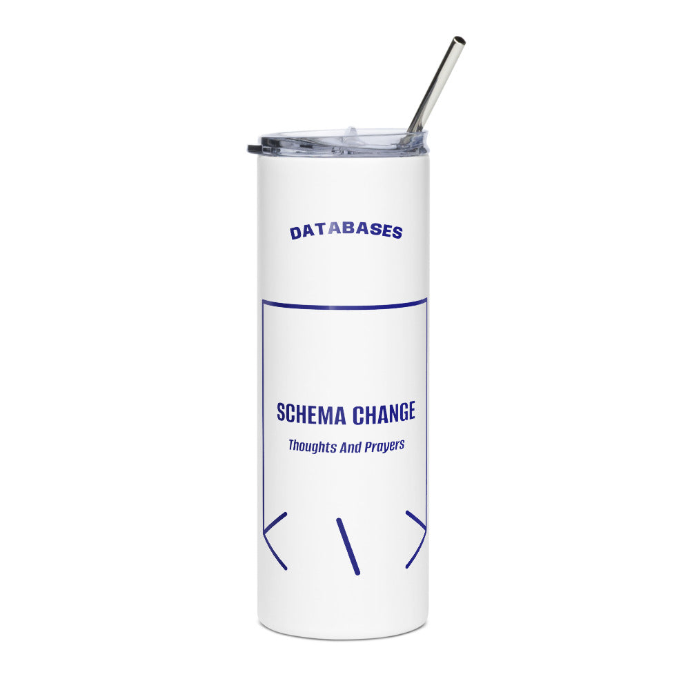 Schema Change — White Navy back mockup (20 oz)