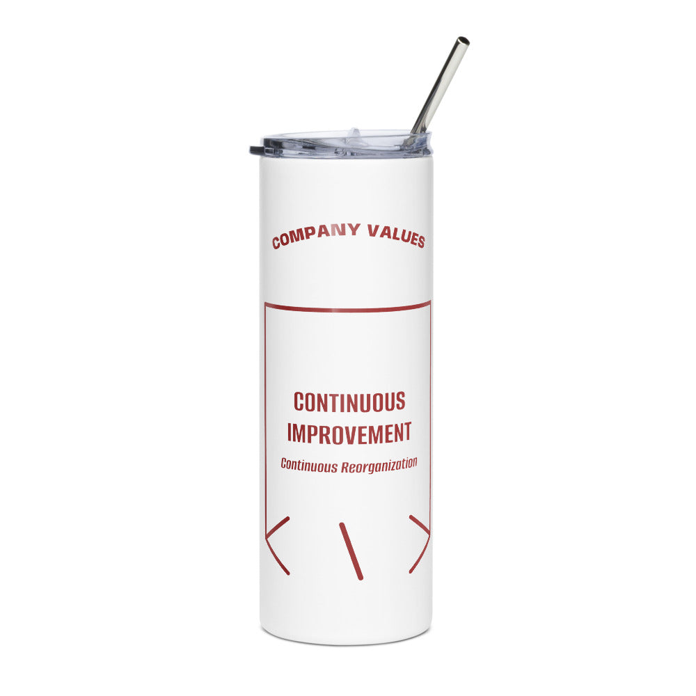 Continuous Improvement — White Brown back mockup (20 oz)