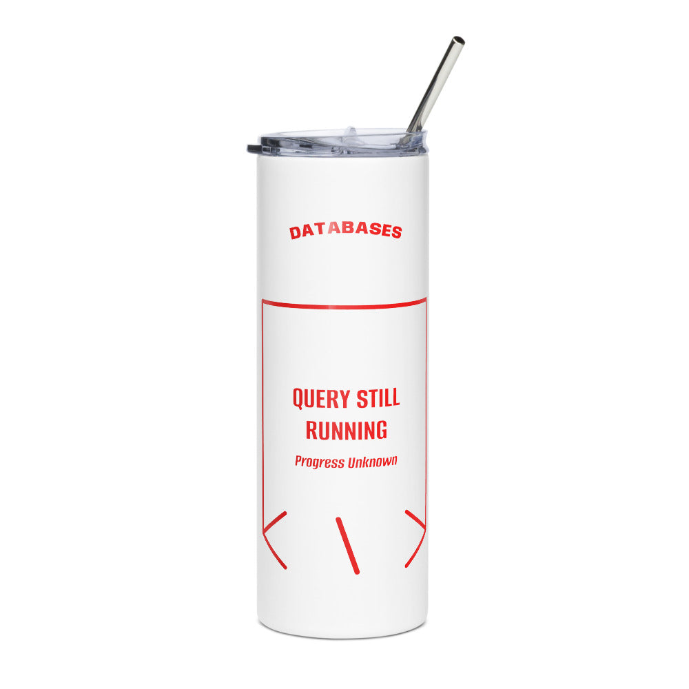 Query Still Running — White Red back mockup (20 oz)