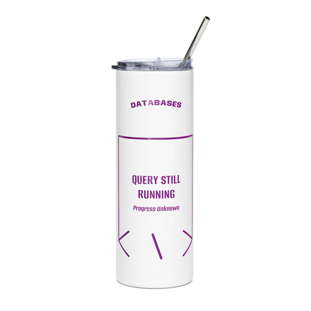 Query Still Running — White Purple back mockup (20 oz)