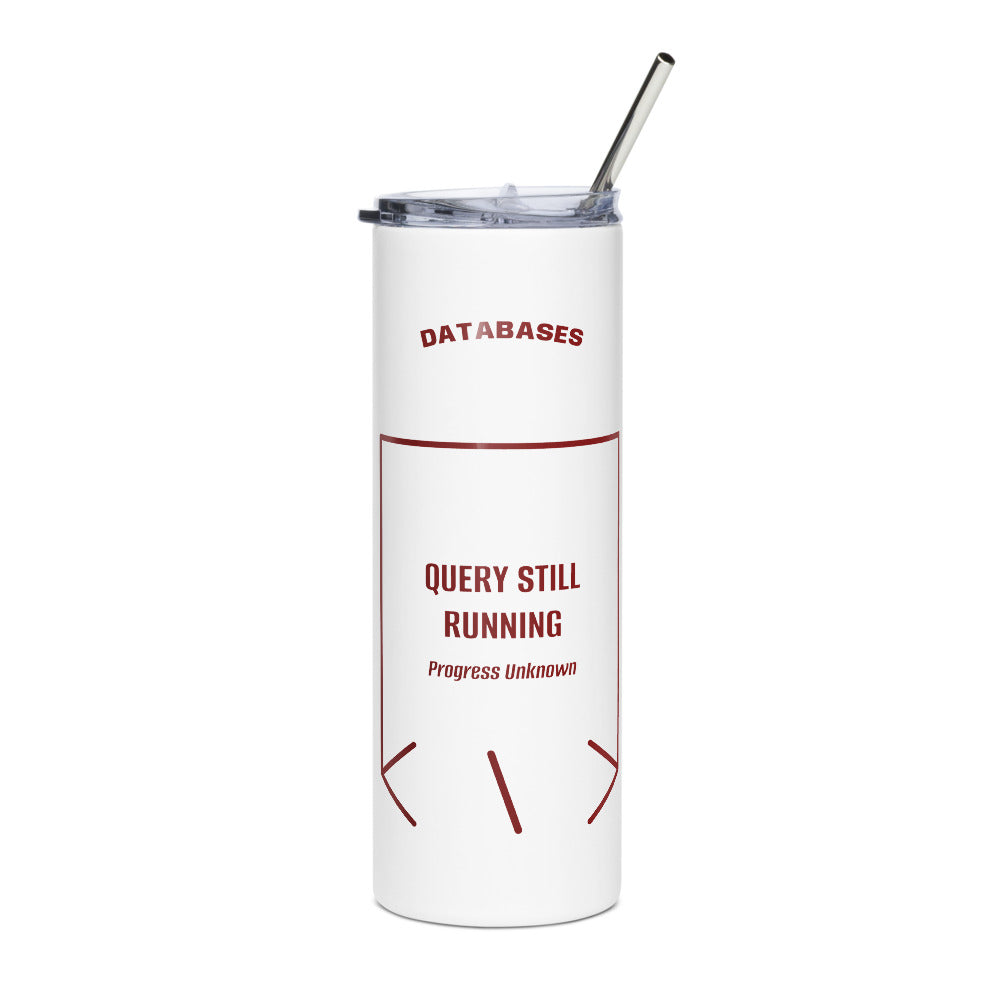 Query Still Running — White Maroon back mockup (20 oz)