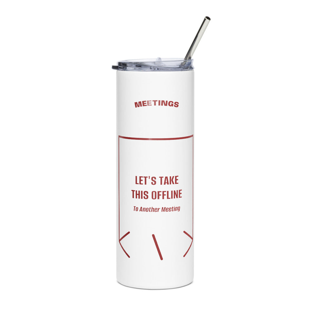 Let's Take This Offline — White Brown back mockup (20 oz)