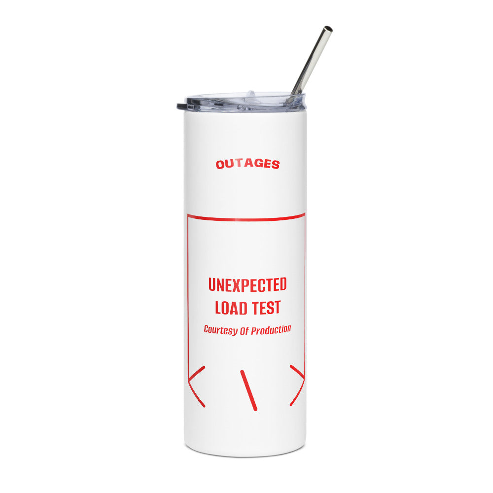 Unexpected Load Test — White Red back mockup (20 oz)