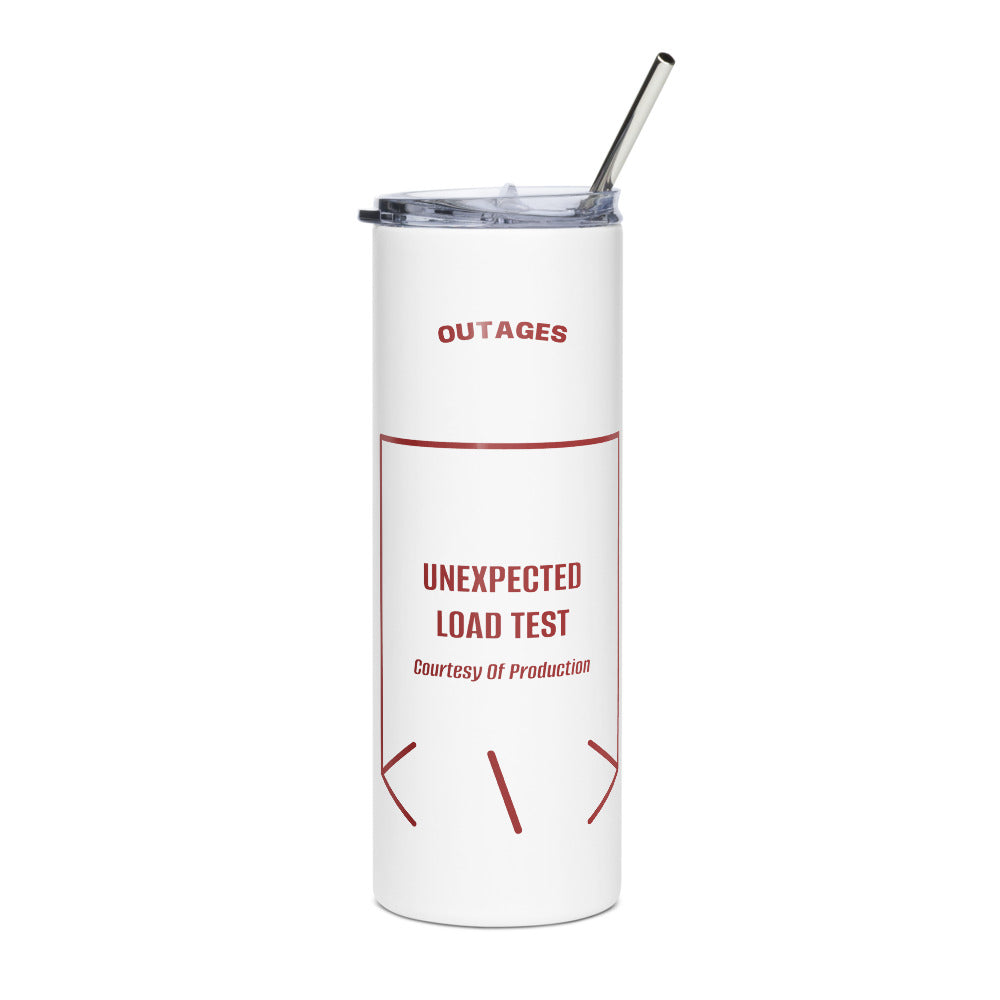 Unexpected Load Test — White Brown back mockup (20 oz)
