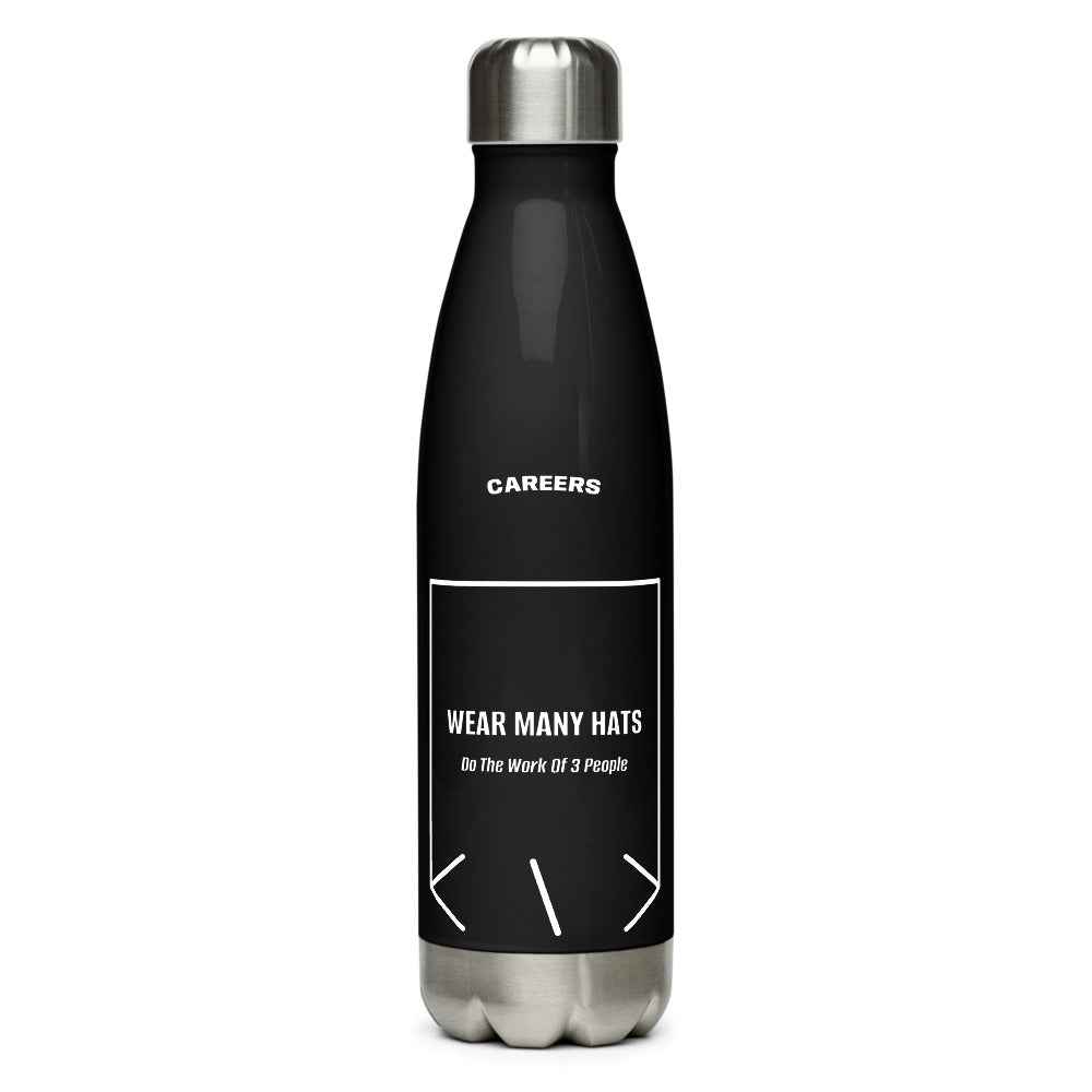 Wear Many Hats — Black White back mockup (17 oz)