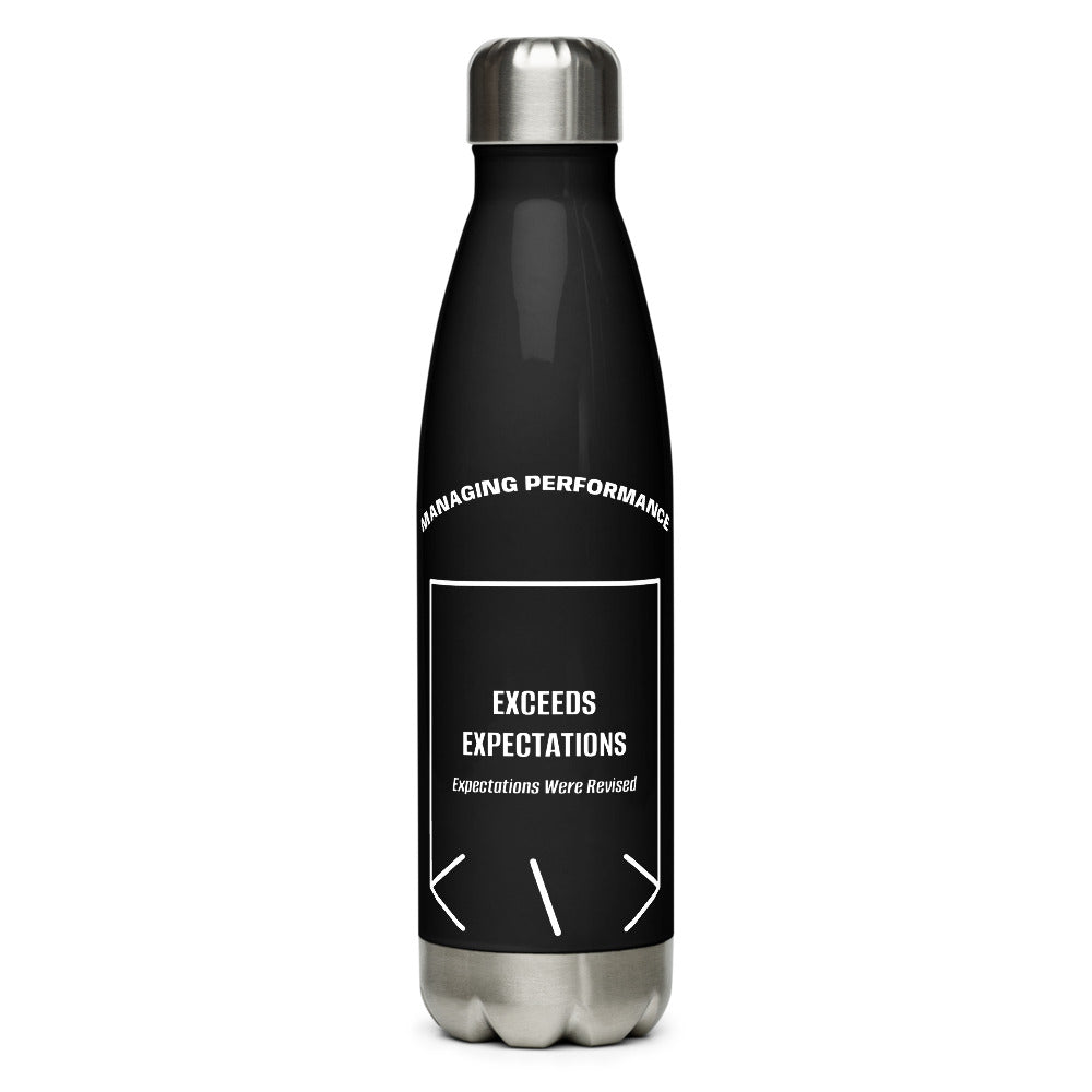 Exceeds Expectations — Black White back mockup (17 oz)