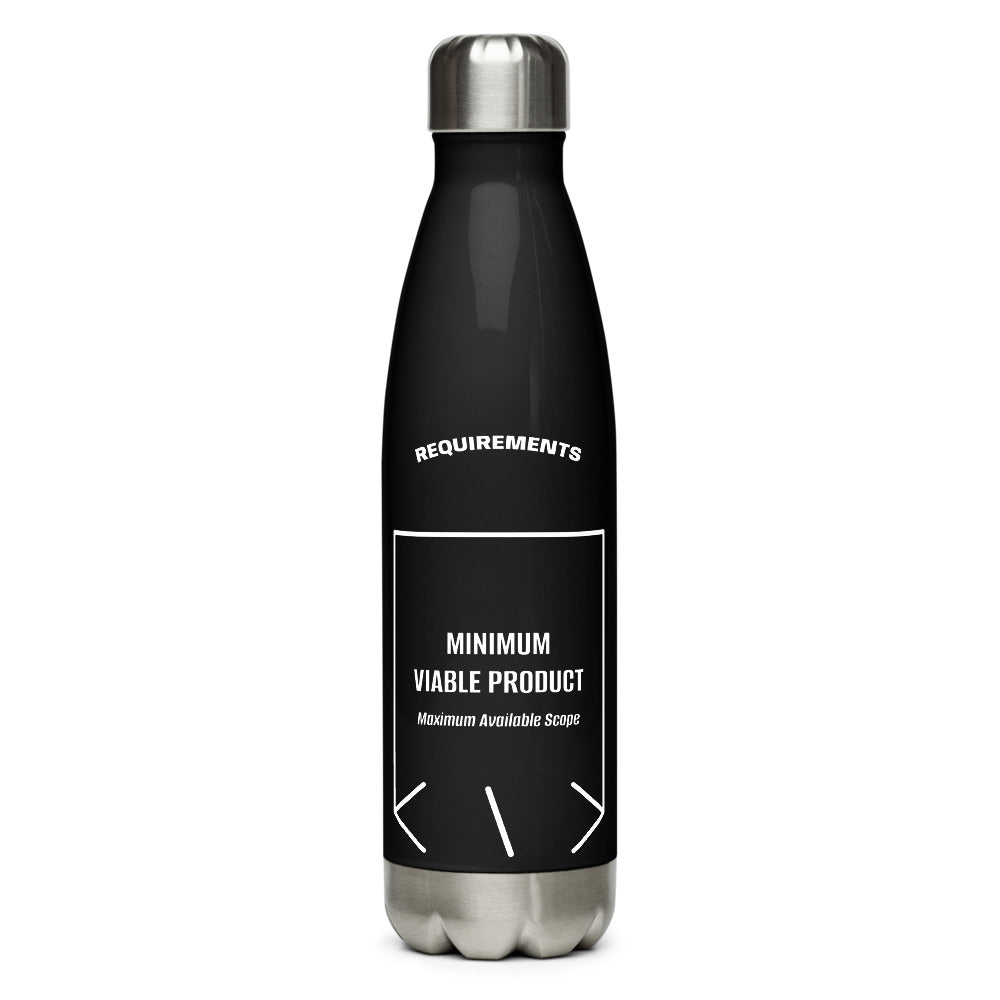 Minimum Viable Product — Black White back mockup (17 oz)