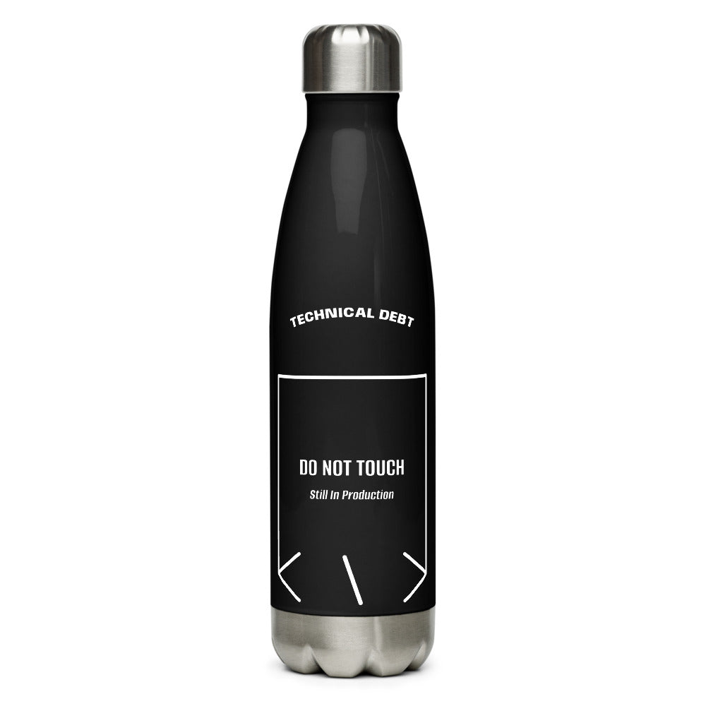 Do Not Touch — Black White back mockup (17 oz)
