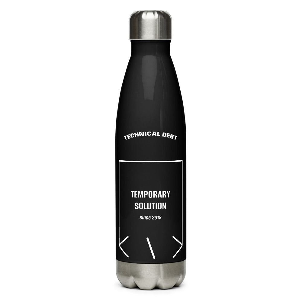 Temporary Solution — Black White back mockup (17 oz)