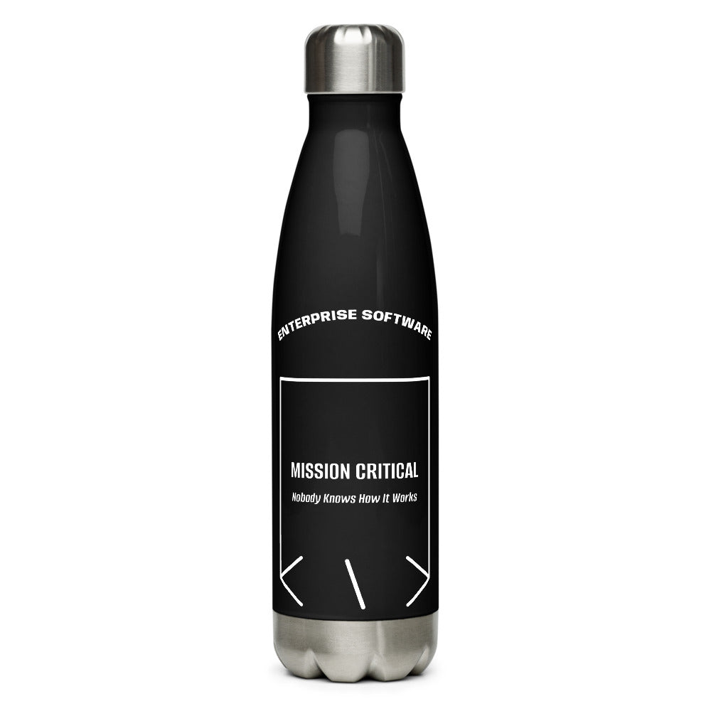Mission Critical — Black White back mockup (17 oz)