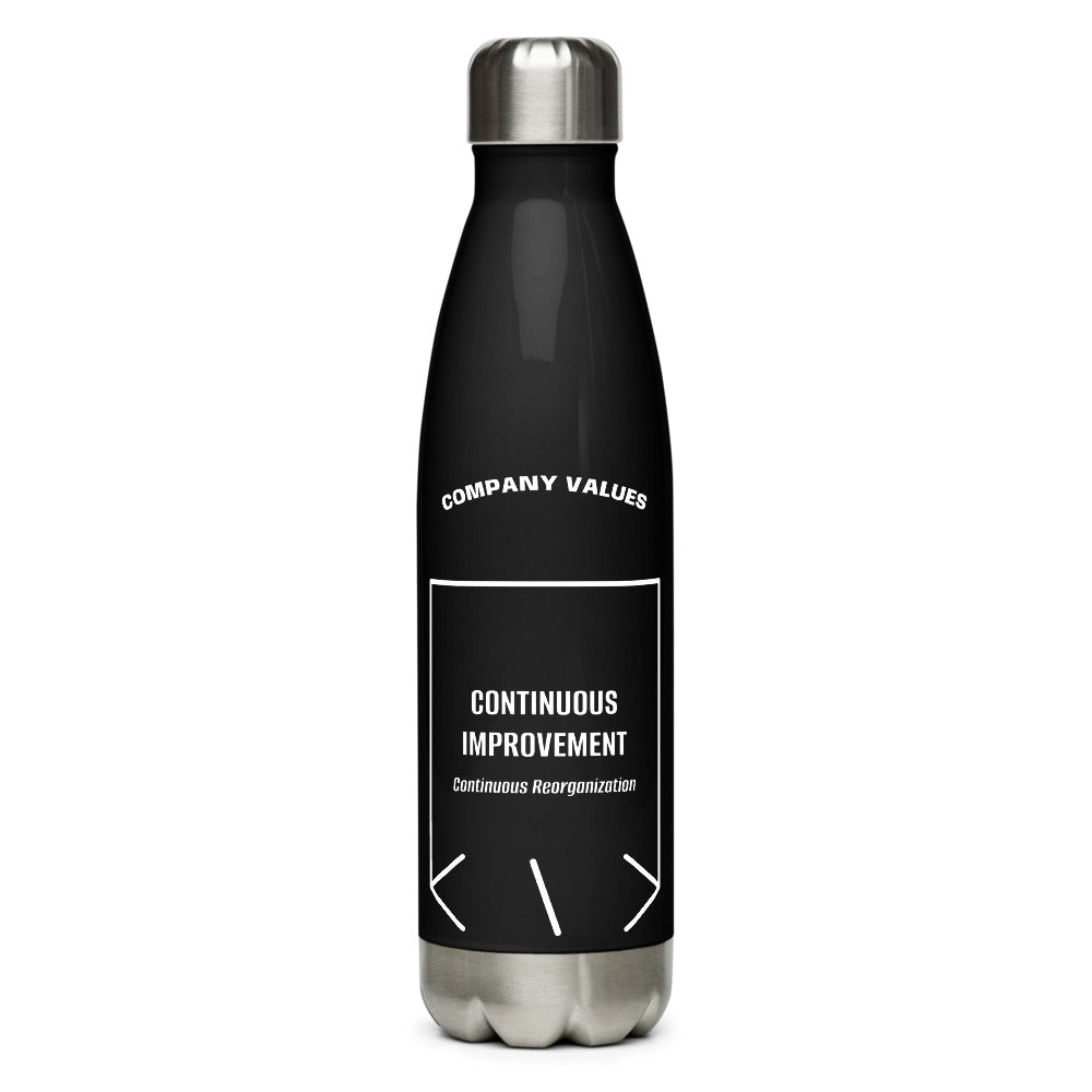 Continuous Improvement — Black White back mockup (17 oz)
