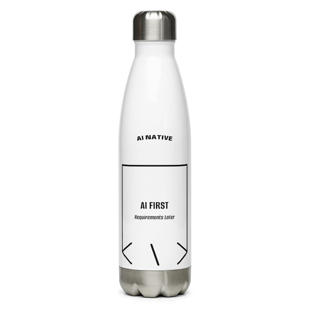 AI First — White Black back mockup (17 oz)