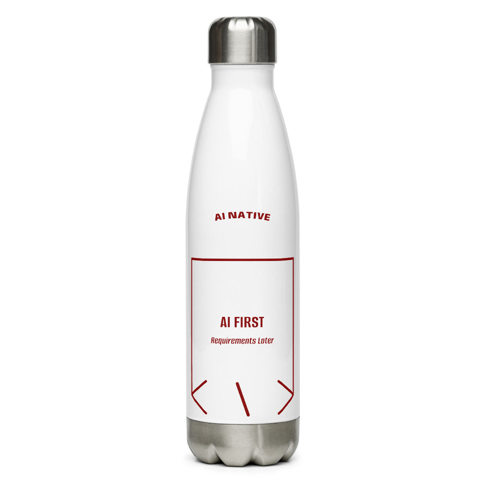 AI First — White Maroon back mockup (17 oz)